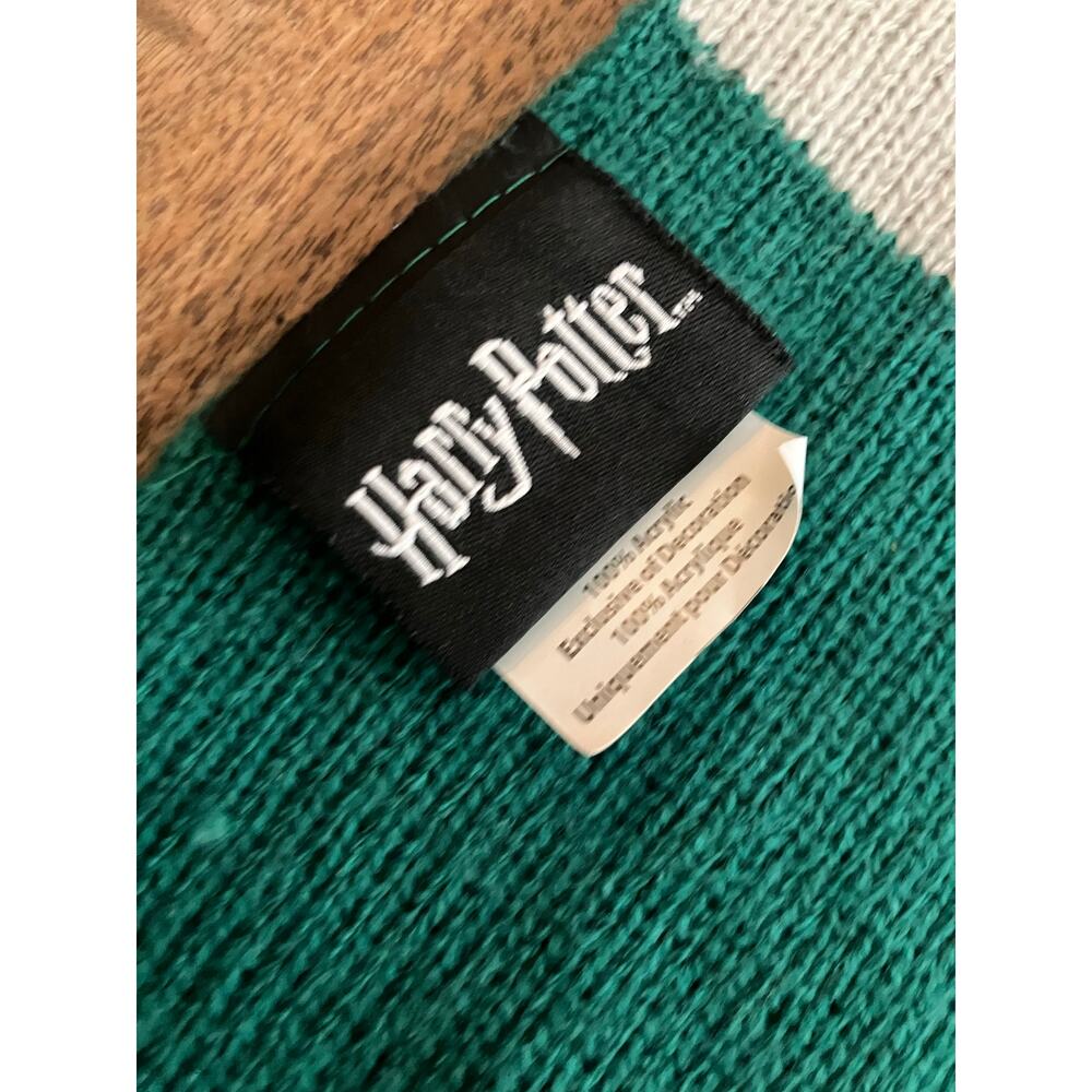 Syltherin Green Black White Harry Potter Scarf Costume Halloween Snake Malfoy - Picture 3 of 7